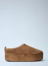 Balenciaga Women Camel Alaska Soft Platform Mules In Multi