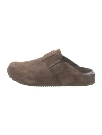 Pre-owned Balenciaga Suede Mules In Brown