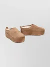 Balenciaga Suede Mules Featuring Platform Sole In Brown