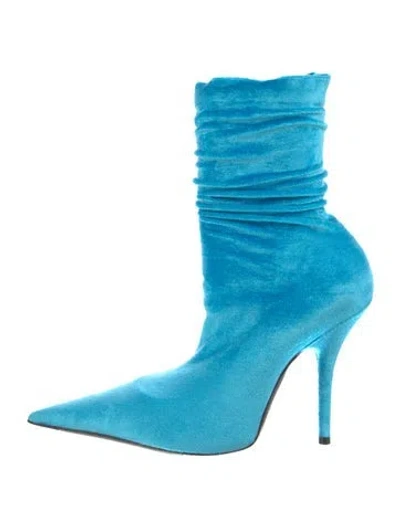 Pre-owned Balenciaga Suede Pumps In Blue
