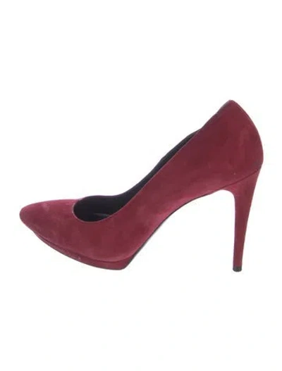 Pre-owned Balenciaga Suede Pumps In Burgundy