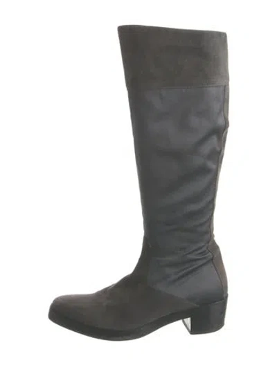 Pre-owned Balenciaga Suede Riding Boots In Gray