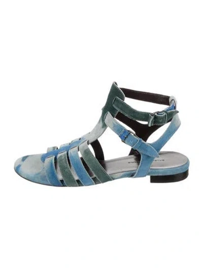 Pre-owned Balenciaga Suede Tie-dye Print Gladiator Sandals