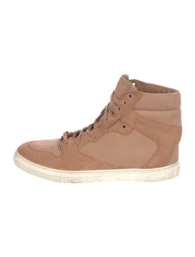 Pre-owned Balenciaga Suede Wedge Sneakers In Brown