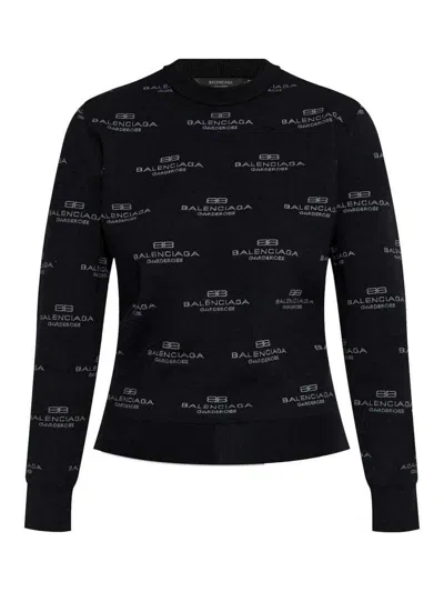 BALENCIAGA SUÉTER CUELLO REDONDO - NEGRO