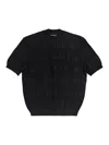 Balenciaga Logo-embroidered Cropped Top In Black