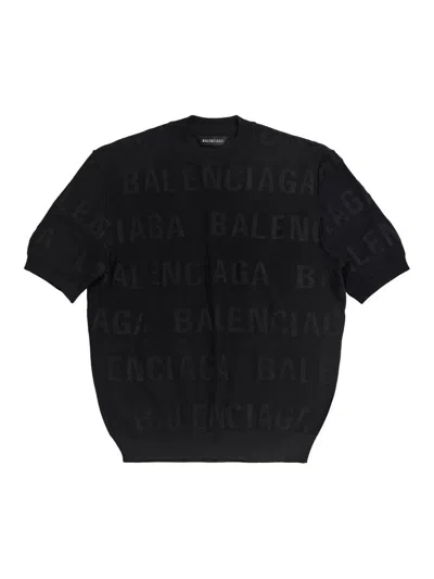 Balenciaga Crewneck Sweater In Black