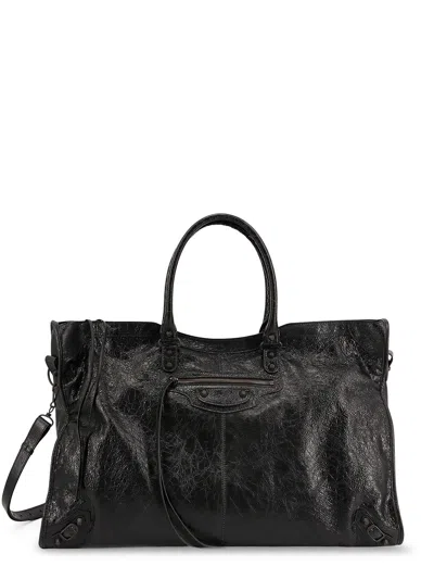 Balenciaga Papier Tote Bag In Black