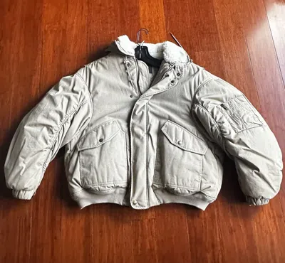 Pre-owned Balenciaga Summer 22 Unity Oversized Bomber Dune Sz. 1 In Sand