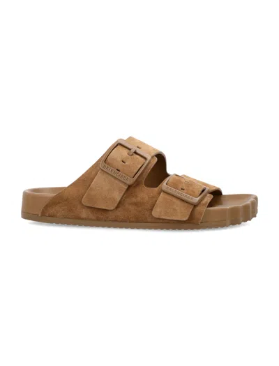 Balenciaga Sunday Birko Sandal In Beige Brown