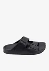 Balenciaga Smooth Leather Sunday Slides For A Chic In Black