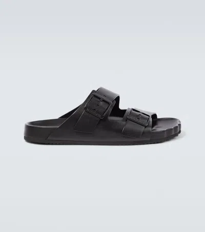 Balenciaga Sunday Leather Sandals In Black