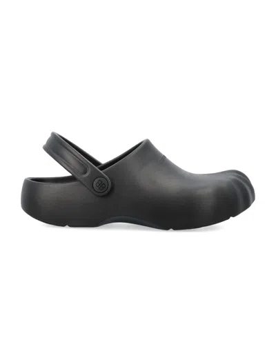 Balenciaga Sunday Molded Rubber Slides In Black