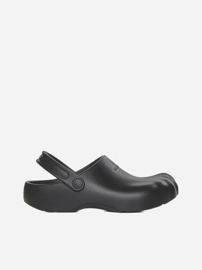 BALENCIAGA SUNDAY MOLDED RUBBER SLIP-ON SANDALS