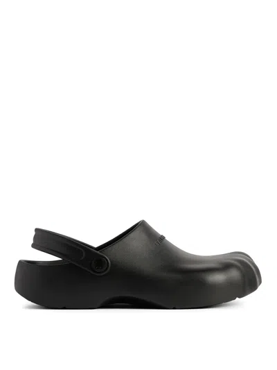 Balenciaga Sunday Molded Rubber Slides In Black