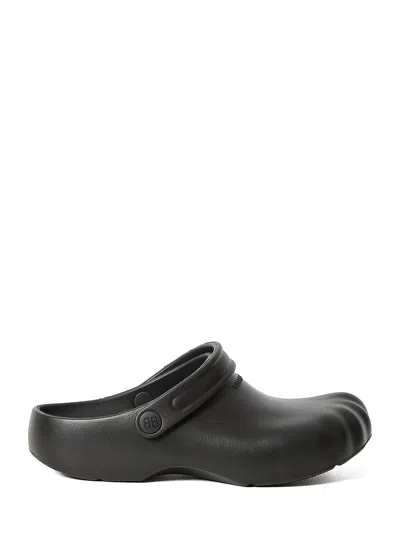Balenciaga 3厘米sunday模制橡胶凉鞋 In Black