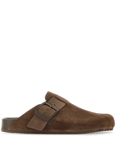 BALENCIAGA SUNDAY MULE LOAFERS & SLIPPERS BROWN