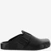 Balenciaga Sunday Leather Buckle Easy Mules In Black