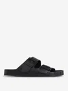 Balenciaga Men Suede Sandals With Anatomical Detail In Black