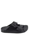 Balenciaga Smooth Leather Sunday Slides For A Chic