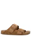 Balenciaga Camel Suede Sunday Slippers