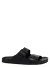 Balenciaga Smooth Leather Sunday Slides For A Chic In Black