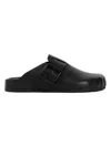 Balenciaga Sunday Leather Clogs In Black