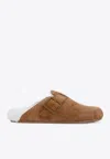Balenciaga Sunday Mule In Shearling Sandals Beige In Beige