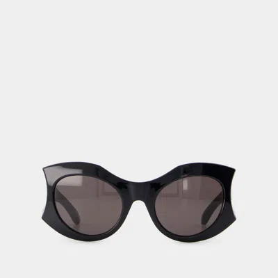 Balenciaga Eyewear Irregular Frame Sunglasses In Black
