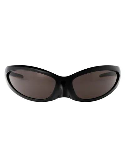 Balenciaga Sunglasses In 001 Black Black Grey
