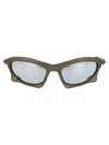Balenciaga Bb0229s Sunglasses In 002 Ruthenium Ruthenium Silver