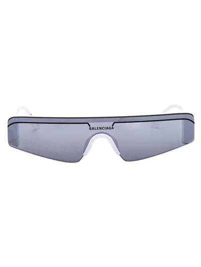 Balenciaga Bb0003s Sunglasses In 002 White White Silver