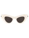 Balenciaga Bb0204s Sunglasses In 003 White White Grey