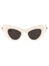 Balenciaga Bb0204s Sunglasses In 003 White White Grey