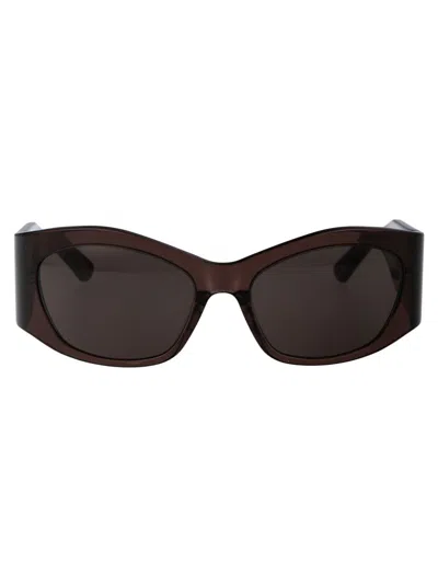 Balenciaga Sunglasses In 004 Brown Brown Grey