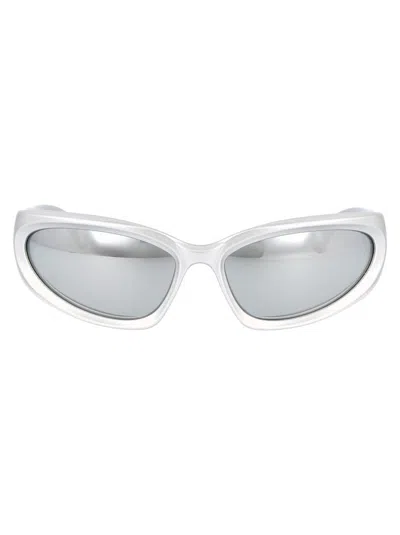 Balenciaga Ovale Sonnenbrille Swift In 004 Silver