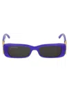 Balenciaga Violet Acetate Sunglasses In 004 Violet Gold Grey