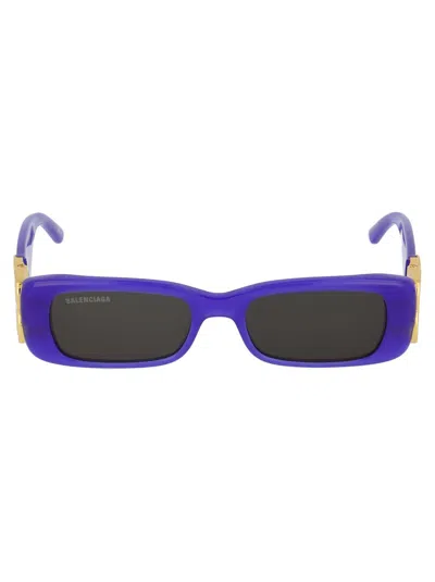 Balenciaga Sunglasses In 004 Violet Gold Grey
