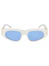 Balenciaga Gafas De Sol - Blanco In 004 White Gold Light Blue