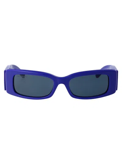 Balenciaga Bb0260s Sunglasses In 006 Blue Blue Blue