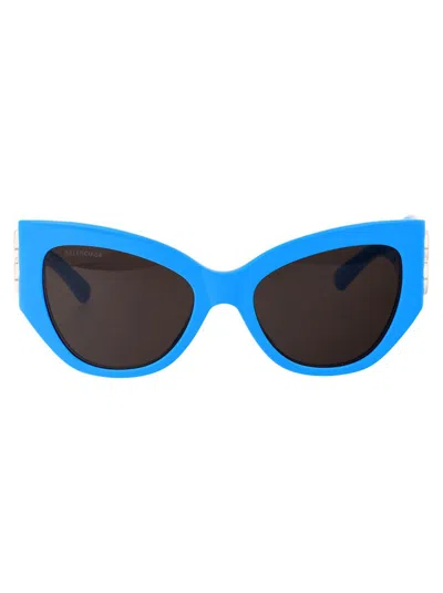 Balenciaga Sunglasses In 006 Light Blue Light Blue Grey