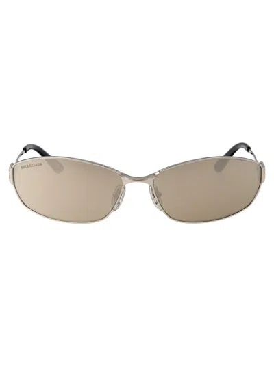 Balenciaga Sunglasses In 006 Silver Silver Silver