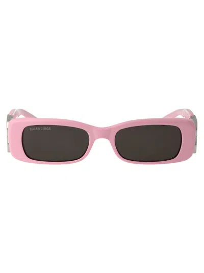 Balenciaga Sunglasses In 012 Pink Silver Grey