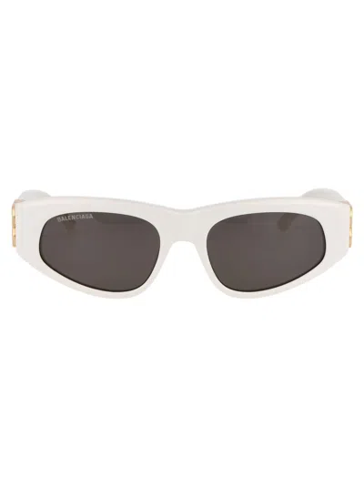 Balenciaga Sunglasses In 012 White Gold Grey