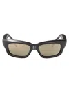 Balenciaga Grey-grey-white Bio Injection Sunglasses In Black
