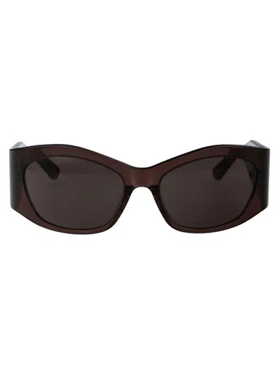 Balenciaga Bb0329s Sunglasses In 004 Brown Brown Grey