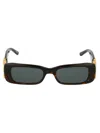 Balenciaga Grey Rectangular Ladies Sunglasses Bb0096s 002 51