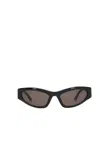 Balenciaga Black Logo Cateye Sunglasses