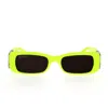 Balenciaga Logo-plaque Rectangle-frame Sunglasses In Green