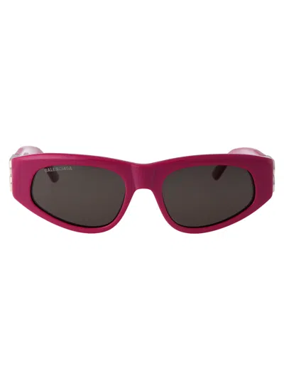 Balenciaga Sunglasses Bb0095 S 017 In 017 Fuchsia Silver Grey